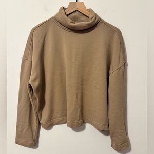 NWT Everlane Tan Turtleneck Sweatshirt Small